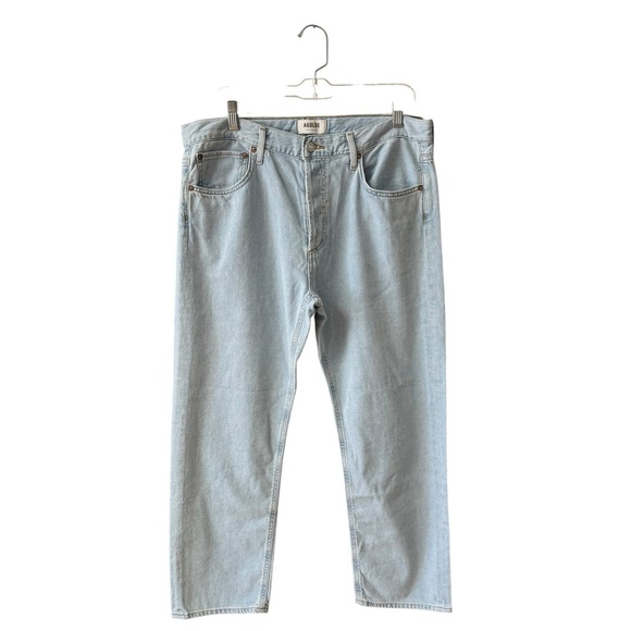 AGOLDE Parker Jeans in Pivot Size 30 Relaxed Straight Leg Denim Crop Button Fly - Picture 10 of 12